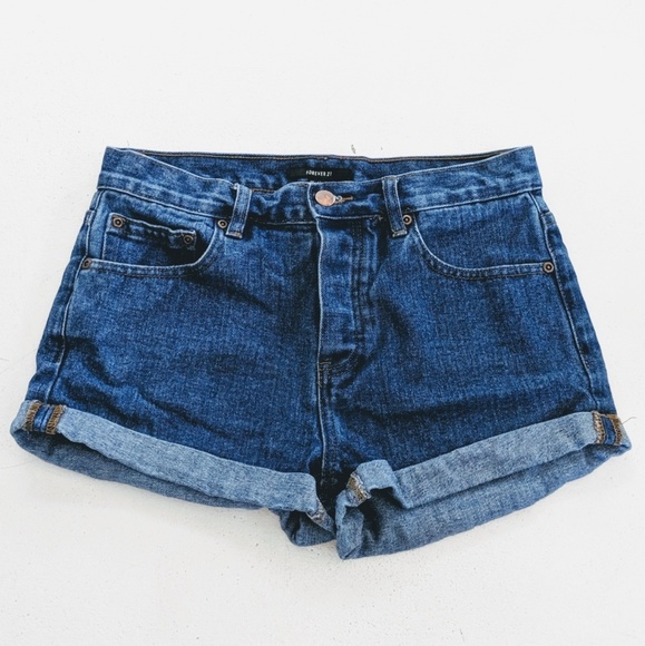 Forever 21 Pants - F21 | High Rise Button Fly Denim Jean Short